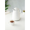 1 LT Isı Yalıtımlı Çay Ve Soğuk Su Termosu Soft Beyaz (12 Saat Sıcak Tutar& İçi Camdır)