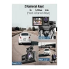 1080p 3 Kameralı Araç İçi Kamera IPS Ekranlı Ultra Geniş Açılı Gece Görüşlü G Sensörlü