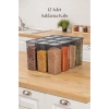12li Kavanoz Seti & Saklama Kabı & Erzak Kabı 12x1900 Ml (20 Lı Etiket Hediyeli)