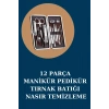 12 Parça Manikür Pedikür Seti Özel Deri Çanta El Ayak Bakımı Akne ve Sivilce Temizleme