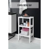 3 Katlı Beyaz Raf Kitaplık & Banyo Düzenleyicisi 73,5 cm