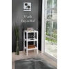 3 Katlı Beyaz Raf Kitaplık & Banyo Düzenleyicisi 73,5 cm-BRNS0048