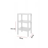 3 Katlı Beyaz Raf Kitaplık & Banyo Düzenleyicisi 73,5 cm-BRNS0048