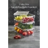 3 Lü Kapaklı Buzdolabı Organizeri & Buzdolabı Düzenleyici 4,5 lt
