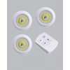 3 Lü Pilli Kablosuz Led Spot Lamba Seti Kumandalı Kolay Montaj Aydınlatma