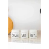 3 Lü Seramik Baharat Seti Beyaz 350 ml