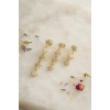 3 lü Set Küpe Gold Renk Kutup Yıldızı Detaylı