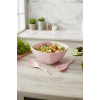 3,5 Lt Soft Pembe Akrilik Kare Salata ve Servis Kasesi Seti – 3 Parça