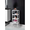 4 Katlı Beyaz Raf Kitaplık & Banyo Düzenleyicisi 100 cm
