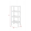 4 Katlı Beyaz Raf Kitaplık & Banyo Düzenleyicisi 100 cm
