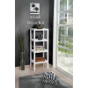 4 Katlı Beyaz Raf Kitaplık & Banyo Düzenleyicisi 100 cm-BRNS0047