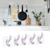 5li Güçlü Yapışkanlı Şeffaf Duvar Askısı Banyo Mutfak Düzenleyici Pratik Askılık