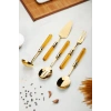 5 Parça Gold Servis Seti & Servis Sunum Seti Amber ( Kepçe / Kevgir / Sıpatula / Çatal / Kaşık )