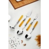 5 Parça Platin Servis Seti & Servis Sunum Seti Amber ( Kepçe / Kevgir / Sıpatula / Çatal / Kaşık )
