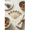 6lı Lüks Gold Paslanmaz Çelik Çay Kaşığı Seti (13 cm)