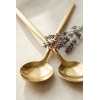 6lı Lüks Gold Paslanmaz Çelik Tatlı Kaşığı Seti (16 cm)