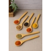 6’lı Ahşap Küçük Baharat Kaşığı 13 cm