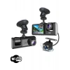 A98 Tipi WiFi Full HD 3 Kameralı Araç İçi Güvenlik Kamerası Gece Görüşlü G Sensörlü
