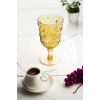 Akrilik Amber 6lı Kadeh & Su Meşrubat Kahve Yanı Bardağı 450 ml ( Cam Değildir )