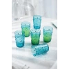 Akrilik Aquamarin 6lı Kısa Bardak & Su Meşrubat Kahve Yanı Bardağı 400 ml ( Cam Değildir )