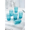 Akrilik Aquamarin 6lı Kısa Bardak & Su Meşrubat Kahve Yanı Bardağı 400 ml ( Cam Değildir )