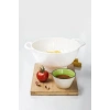 Akrilik Beyaz 2 Li Süzgeç Seti ( Makarna & Pirinç Süzgeci )