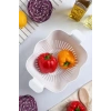 Akrilik Beyaz Makarna Süzgeçi & Sebze Meyve Süzgeçi