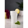 Akrilik Beyaz Tekli Uzun Bardak & Su Meşrubat Bardağı 400 ml ( Cam Değildir )