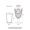 Akrilik Kırmızı Tekli Kadeh & Su Meşrubat Kahve Yanı Bardağı 450 ml ( Cam Değildir )