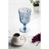 Akrilik Lacivert Tekli Kadeh & Su Meşrubat Kahve Yanı Bardağı 450 ml ( Cam Değildir )
