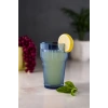 Akrilik Lacivert Tekli Uzun Bardak & Su Meşrubat Bardağı 400 ml ( Cam Değildir )