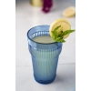 Akrilik Lacivert Tekli Uzun Bardak & Su Meşrubat Bardağı 400 ml ( Cam Değildir )