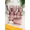 Akrilik Mürdüm 6lı Kadeh & Su Meşrubat Kahve Yanı Bardağı 450 ml ( Cam Değildir )