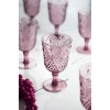 Akrilik Mürdüm 6lı Kadeh & Su Meşrubat Kahve Yanı Bardağı 450 ml ( Cam Değildir )