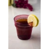 Akrilik Mürdüm 6lı Kısa Bardak & Su Meşrubat Kahve Yanı Bardağı 300 ml ( Cam Değildir )