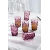 Akrilik Mürdüm 6lı Kısa Bardak & Su Meşrubat Kahve Yanı Bardağı 400 ml ( Cam Değildir )