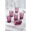 Akrilik Mürdüm 6lı Kısa Bardak & Su Meşrubat Kahve Yanı Bardağı 400 ml ( Cam Değildir )