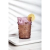 Akrilik Mürdüm 6lı Kısa Bardak & Su Meşrubat Kahve Yanı Bardağı 400 ml ( Cam Değildir )