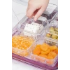 Akrilik Mürdüm 6’lı Kapaklı Kahvaltılık Kahvaltı Seti & Saklama Kabı (Cam Değildir)