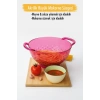 Akrilik Pembe Makarna Süzgeçi & Sebze Meyve Süzgeçi