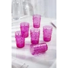 Akrilik Pembe Tekli Kısa Bardak & Su Meşrubat Kahve Yanı Bardağı 400 ml ( Cam Değildir )