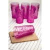Akrilik Pembe Tekli Uzun Bardak & Su Meşrubat Bardağı 750 ml ( Büyük Boy & Cam Değildir )