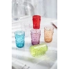 Akrilik Renkli 6lı Kısa Bardak & Su Meşrubat Kahve Yanı Bardağı 400 ml ( Cam Değildir )