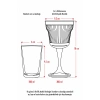 Akrilik Şeffaf Tekli Kadeh & Su Meşrubat Kahve Yanı Bardağı 300 ml ( Cam Değildir )