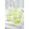 Akrilik Yeşil Tekli Kısa Bardak & Su Meşrubat Kahve Yanı Bardağı 400 ml ( Cam Değildir )