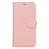 Apple iPhone 15 Pro Max Uyumlu Deri Cüzdanlı Kılıf MWWN NU2 Pembe