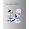 Apple Uyumlu Kablosuz Şarj İstasyonu 4 Cihaz Destekli ve Hızlı Şarjlı