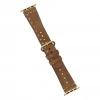 Apple Watch Uyumlu Deri Kordon 42-44-45mm Aqua V18 Taba