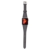 Apple Watch Uyumlu Deri Kordon 42-44-45mm Slim RST9 Gri
