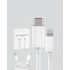 Aşırı Şarj ve Pil Koruması ile Akıllı Çipli Lightning Kablo 1.2m